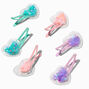 Claire&#39;s Club Pastel Heart Shaker Snap Hair Clips - 6 Pack,