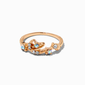 Gold-tone Iridescent Celestial Ring Set - 4 Pack  ,