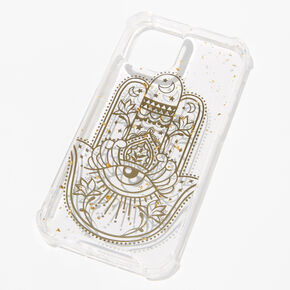 Gold Hamsa Hand Clear Phone Case - Fits iPhone&reg; 12/12 Pro,