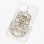 Gold Hamsa Hand Clear Phone Case - Fits iPhone&reg; 12/12 Pro,