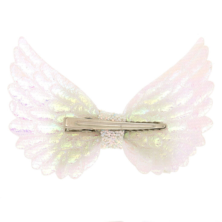 Holographic Cake Glitter Winged Bow Hair Clip,