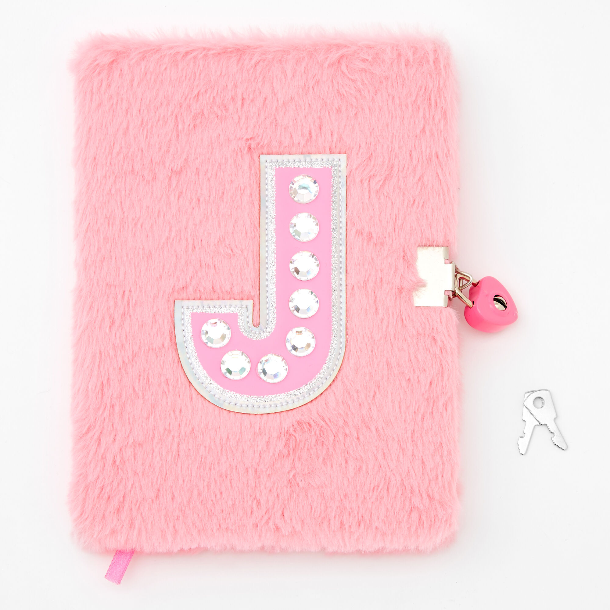 Giant Initial Furry Lock Diary - J,