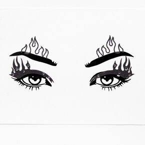 Edgy Black Flames Faux Tattoo Liner,