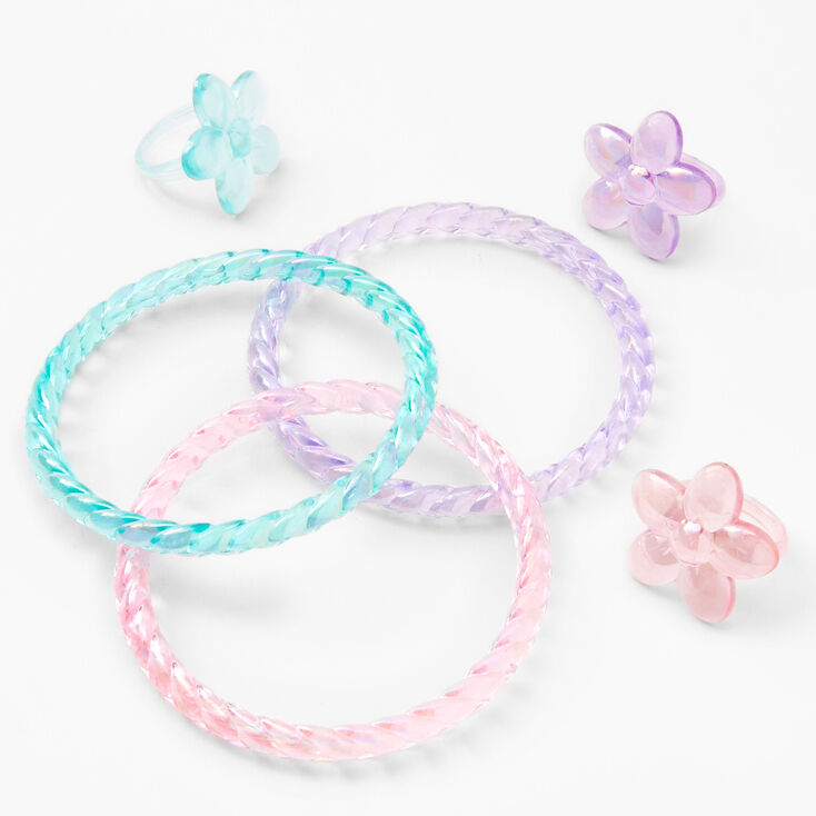 Claire&#39;s Club Pastel Flowers Jewelry Set - 9 Pack,