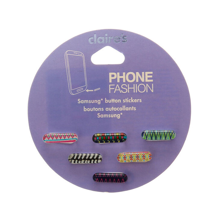Autocollants pour bouton Home Samsung &agrave; motif color&eacute;,