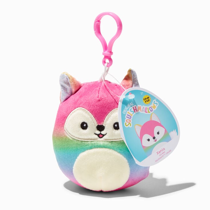 Squishmallows&trade; 3.5&quot; Colorful Plush Bag Clip - Styles Vary,