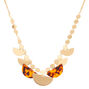 Gold Resin Tortoiseshell Statement Necklace - Brown,