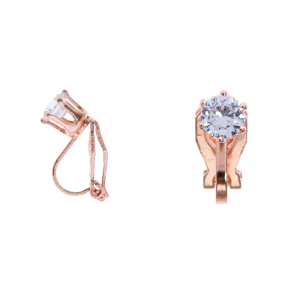 Rose gold earrings claire's hotsell