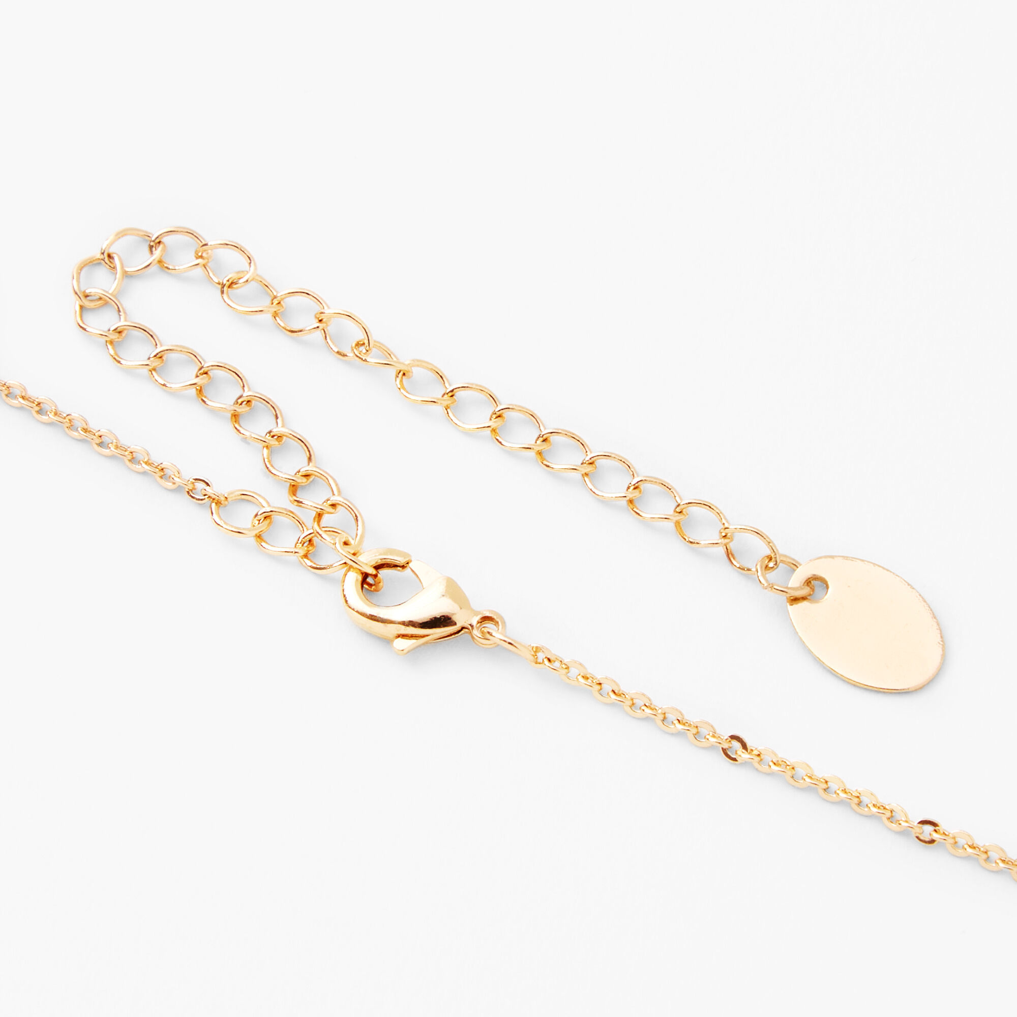 Gold Airplane Charm Pendant Necklace,