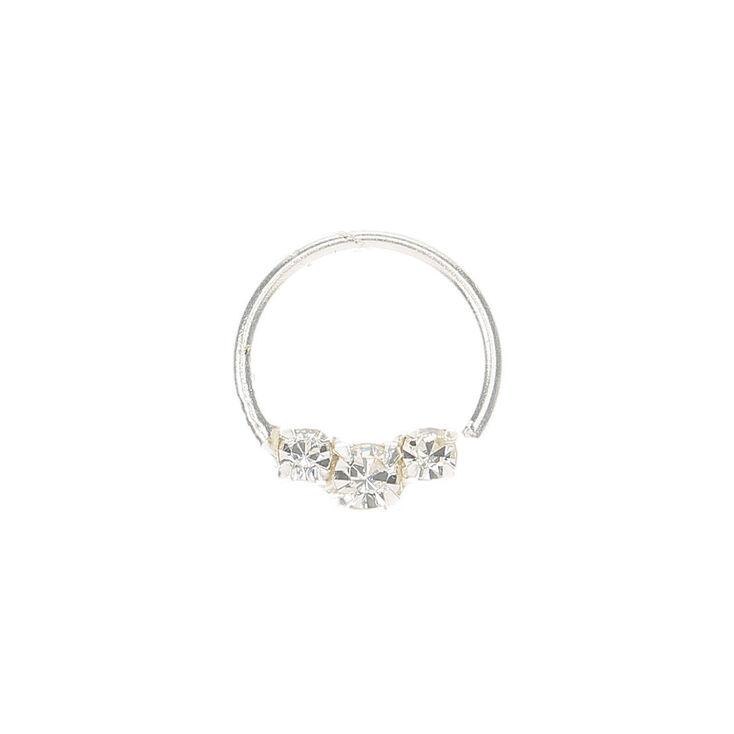 Crystal Embellished 20G Cartilage Hoop Earring,