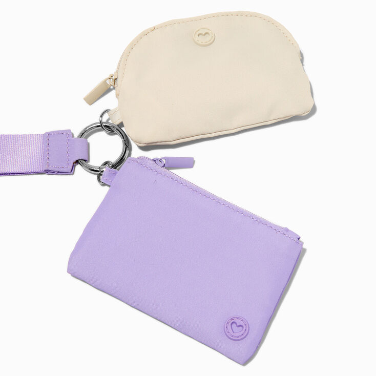 Lavender &amp; White Nylon Coin Purse Set - 2 Pack,