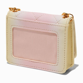 Pastel Yellow &amp; Pink Ombr&eacute; Crossbody Card Case,
