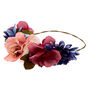 Couronne de fleurs avec grandes roses,