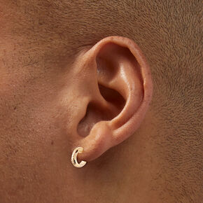 Gold-tone Mixed Heart Earring Stackables Set - 6 Pack,