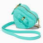 Teal Heart &amp; Bow Crossbody Bag,