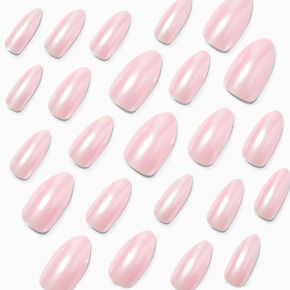 Pink Glitter Stiletto Vegan Faux Nail Set - 24 Pack,