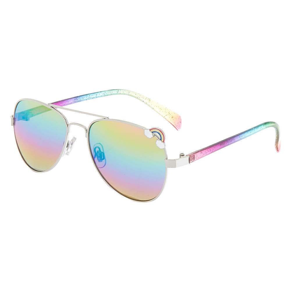 Claire s Club Rainbow Aviator Sunglasses Claire s