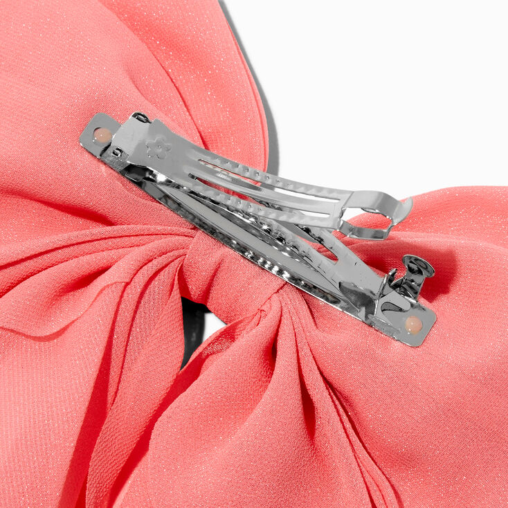 Pink Long Tail Hair Bow Clip,