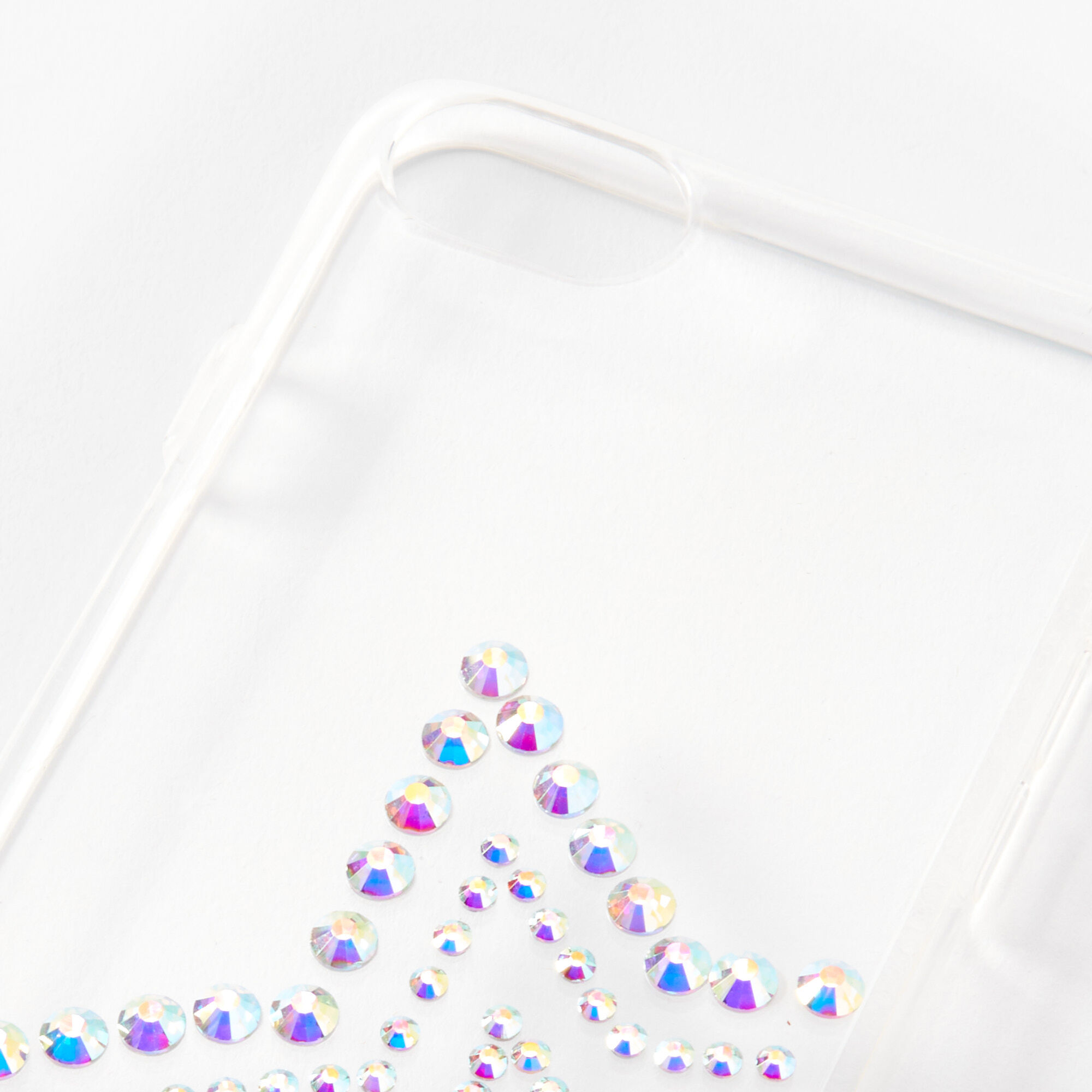 Coque de portable transparente étoile avec pompon - Compatible avec iPhone® 6/7/8/SE,