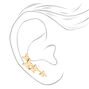 Gold Butterfly Ear Crawler Stud Earrings,