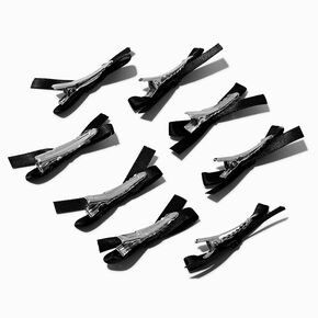 Black Mini Hair Bows - 8 Pack ,