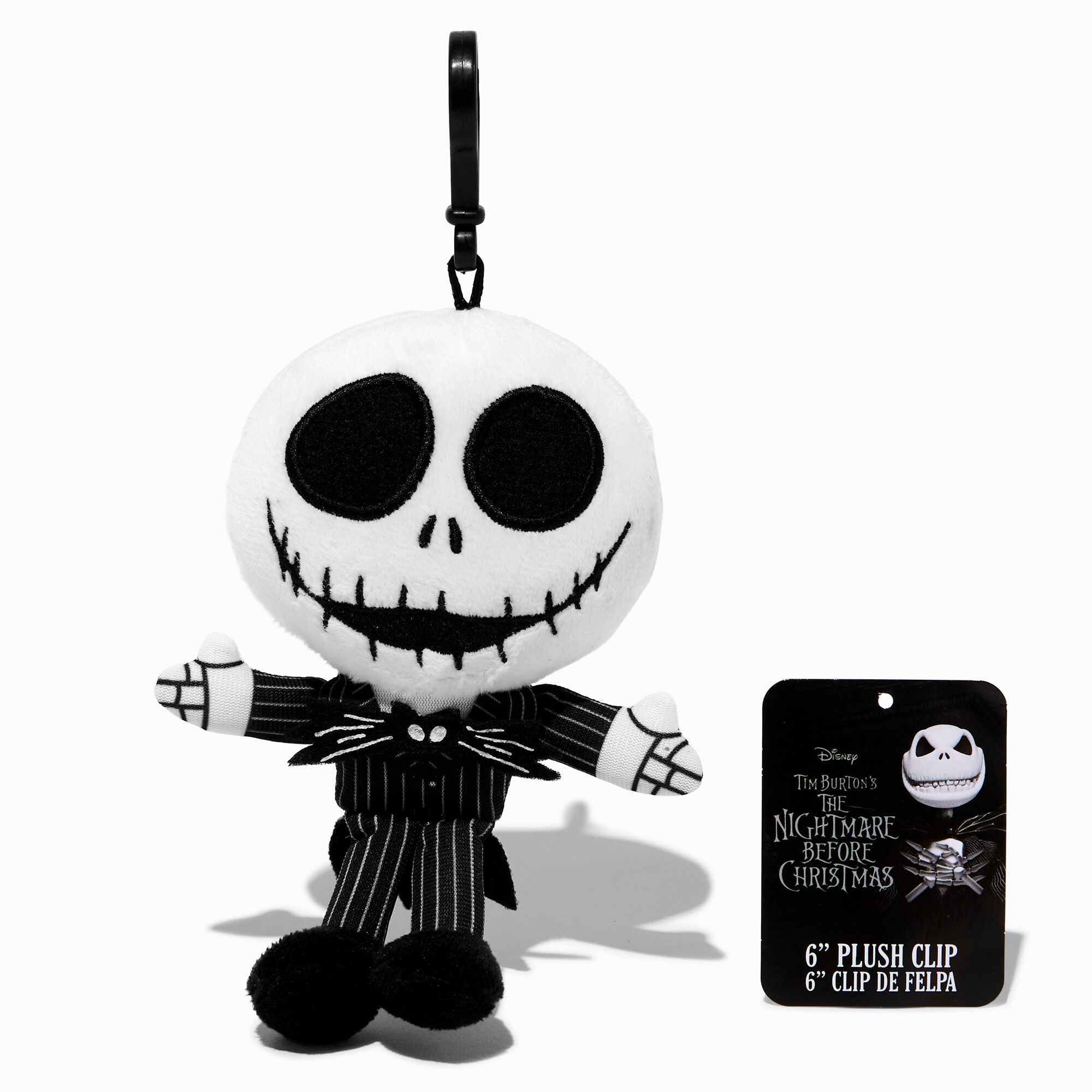 The Nightmare Before Christmas 6 Jack Skellington Plush Bag Clip Claire s US