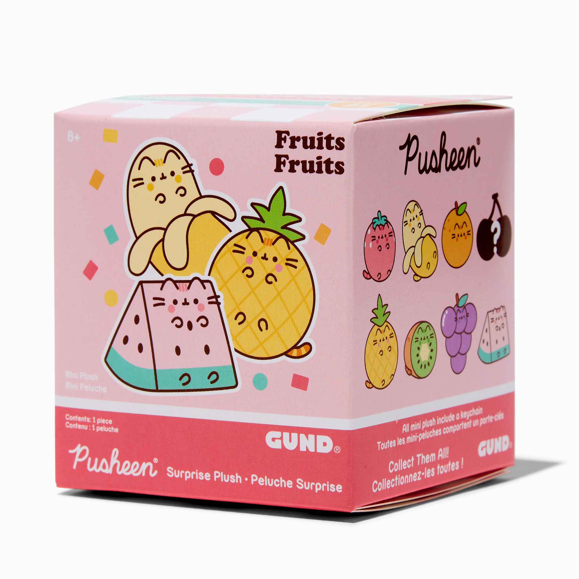 Claire s Pusheen Fruits Plush Bag Clip Blind Bag Styles Vary Connecticut Post Mall