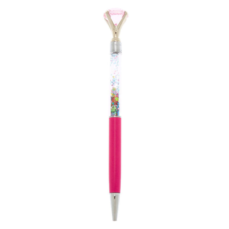 Pink Glitter Shaker Diamond Top Pen,