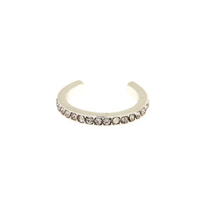 Silver Crystal Band Toe Ring,