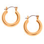 Gold 20MM Matte Tube Hoop Earrings,