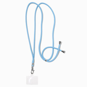 Light Blue Corded Crossbody Phone Strap,