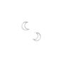 Sterling Silver Crescent Moon Stud Earrings,