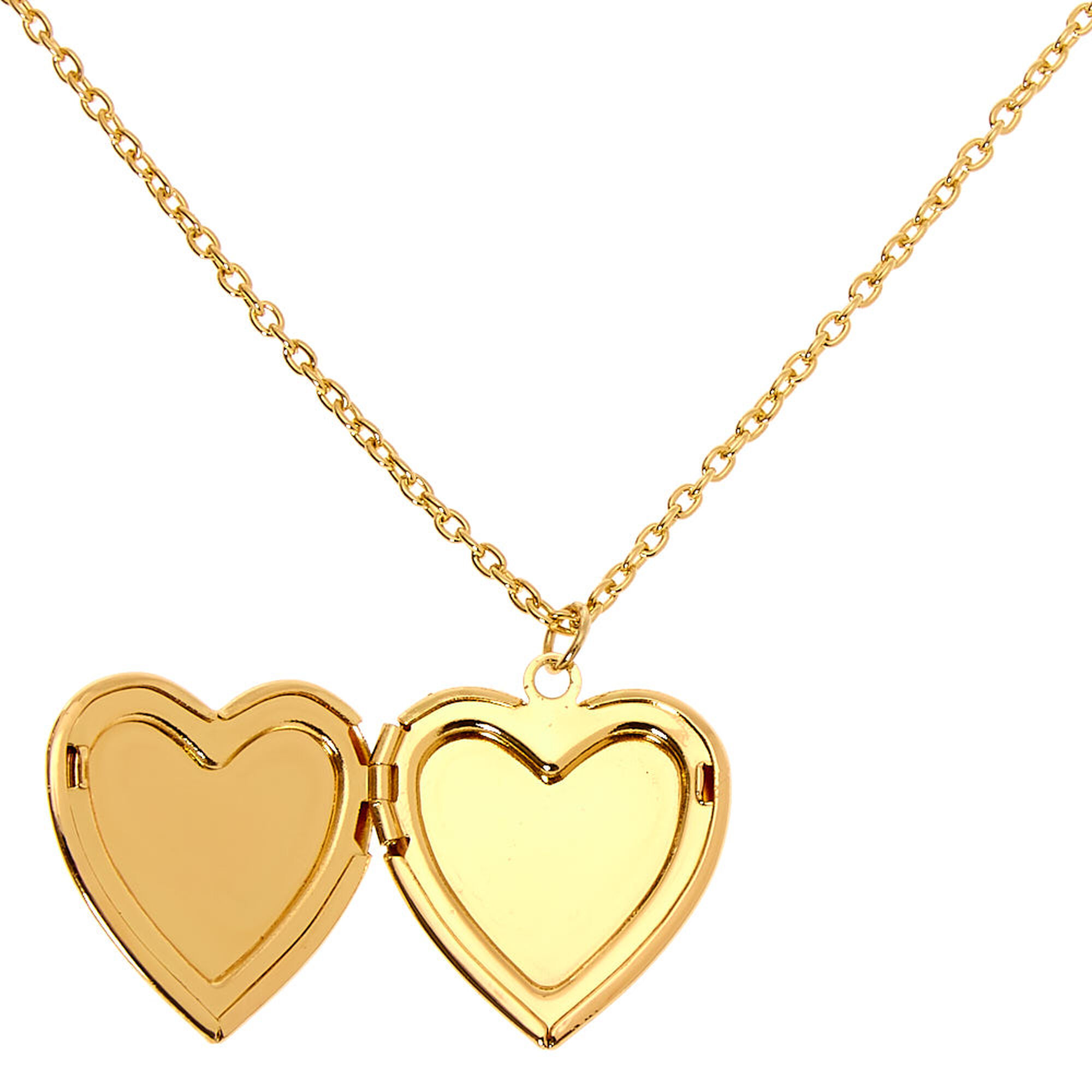 Claire S Club Gold Leopard Print Locket Necklace Claire S Us