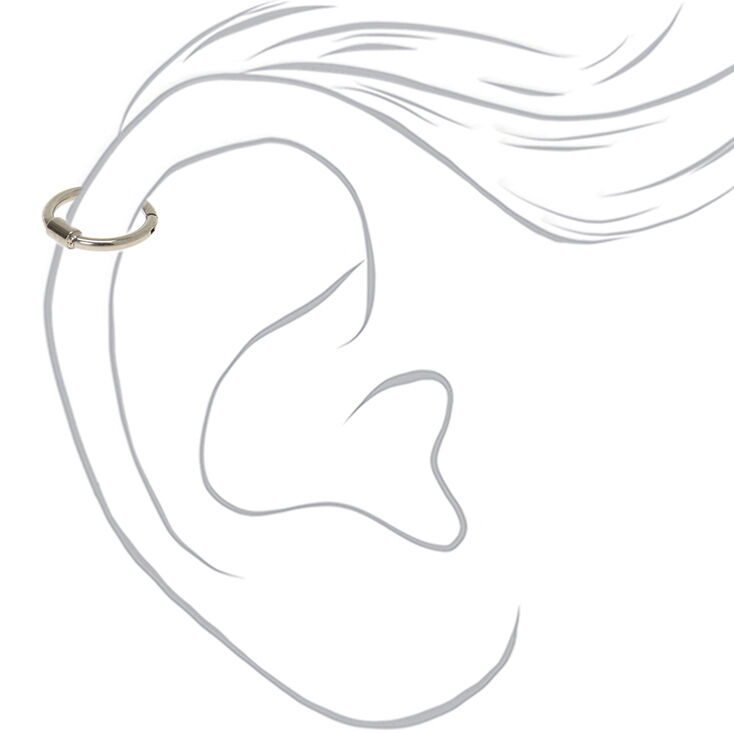 Anneau de cartilage barre 16&nbsp;g couleur argent&eacute; et couleur titan&eacute;,