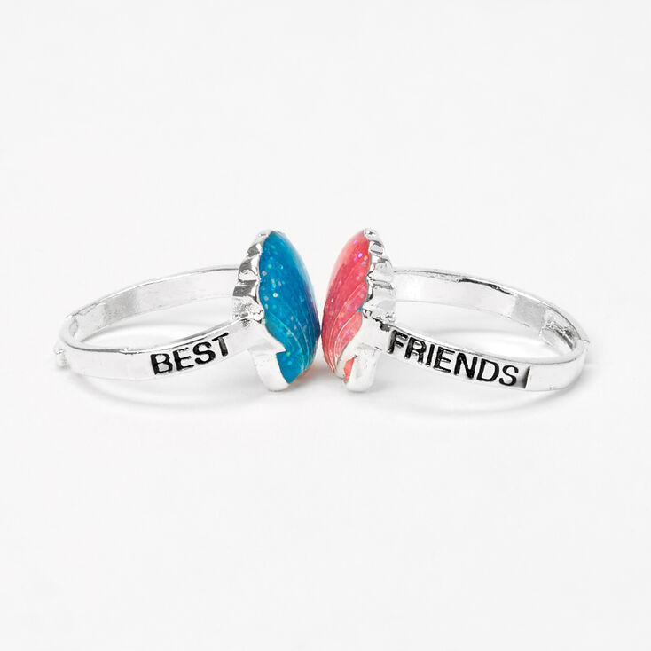 Best Friends Glitter Shell Rings - 2 Pack,