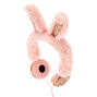 Faux Fur Sequin Bunny Headphones - Pink,