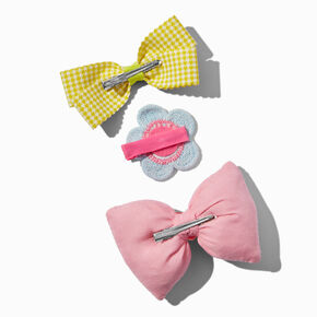 Puffy Crochet Hair Bow Clips - 3 Pack,