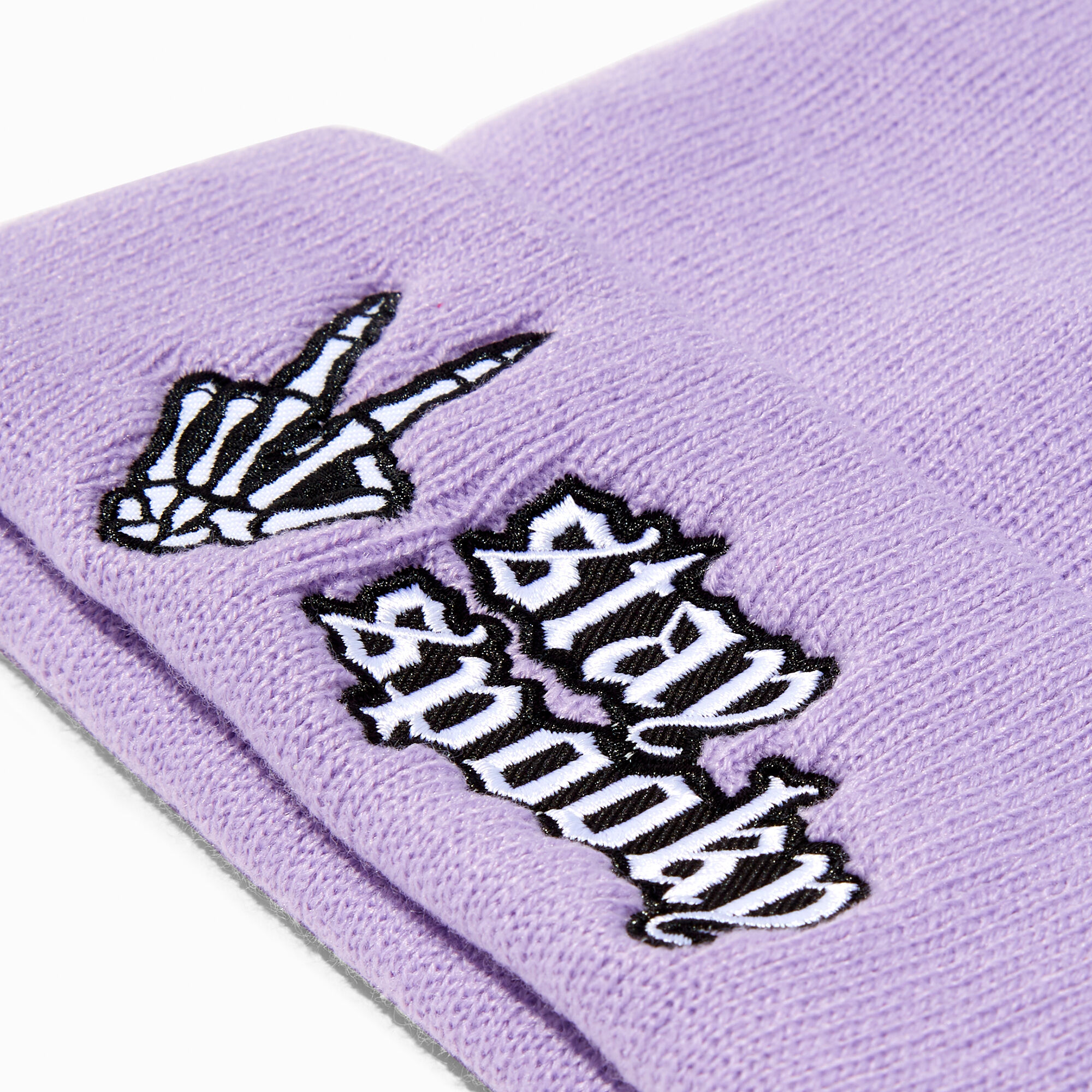 Bonnet lavande « Stay Spooky »,