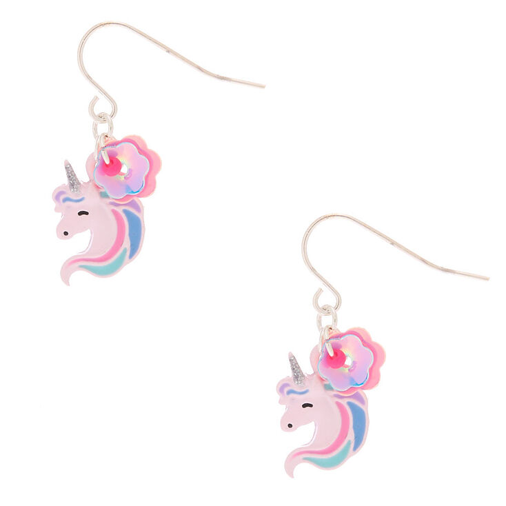 1 Glam Unicorn Drop Earrings Pink Claire S Us