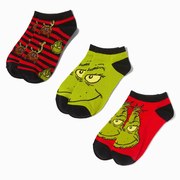 Dr. Seuss™ The Grinch & Max No-Show Socks - 3 Pack | Claire's US