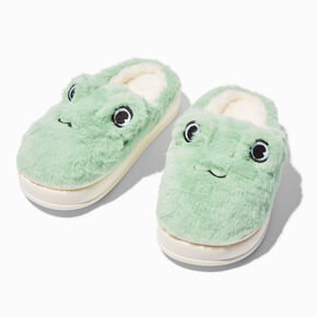 Claire&#39;s Club Green Frog Plush Slippers,