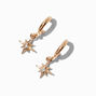 Gold-tone Starburst Hoop Earrings,