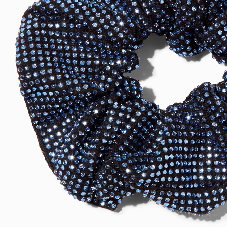 Blue Embellished Sparkle Hair Scrunchie,