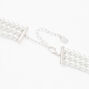 Triple Pearl Multi Strand Necklace,