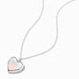 UV Color-Changing Ombre Heart Locket Pendant Necklace,