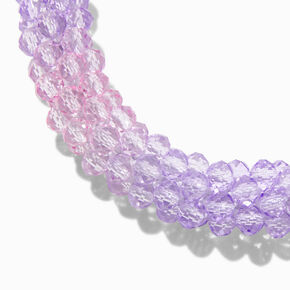 Claire&#39;s Club Pink &amp; Purple Textured Stretch Bracelet,