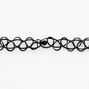 Black &amp; Red Lips Tattoo Choker Necklace,