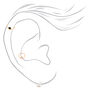 Mixed Metal 20G Stone Cartilage Earrings - 3 Pack,