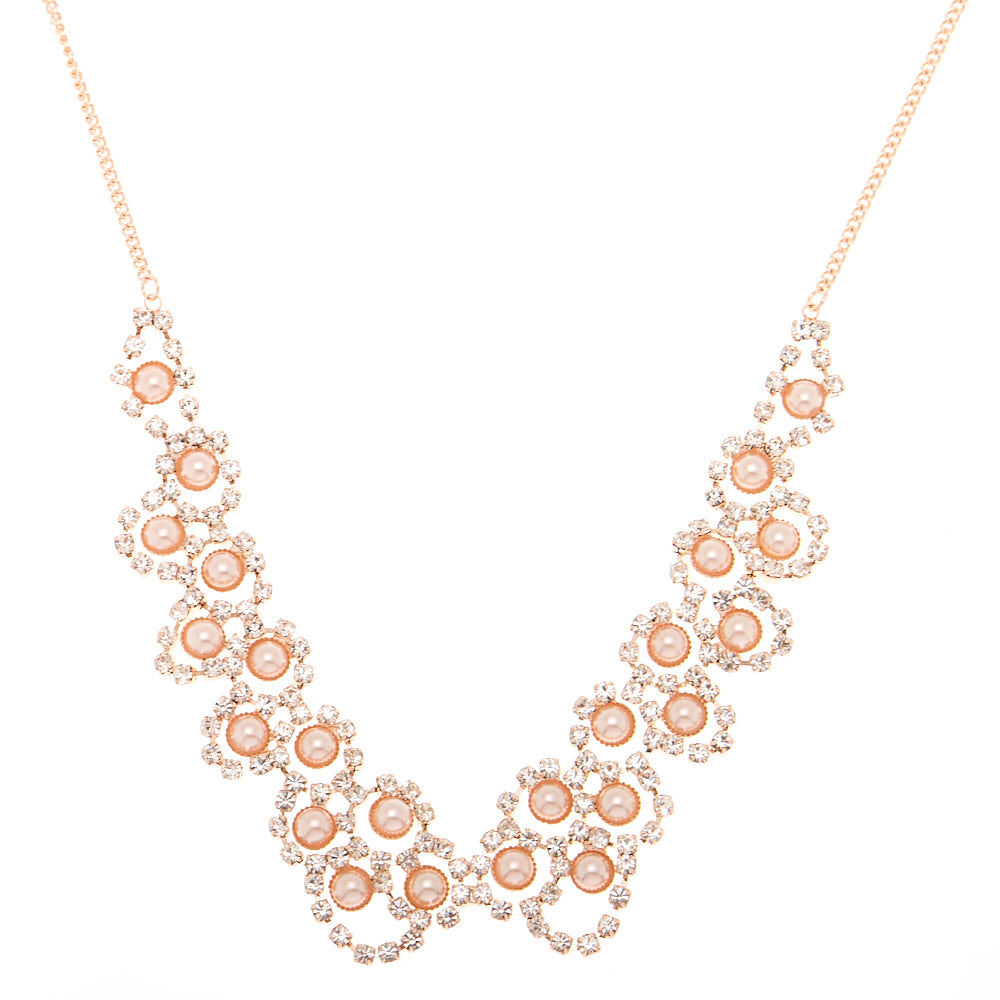 Rose gold statement necklaces discount