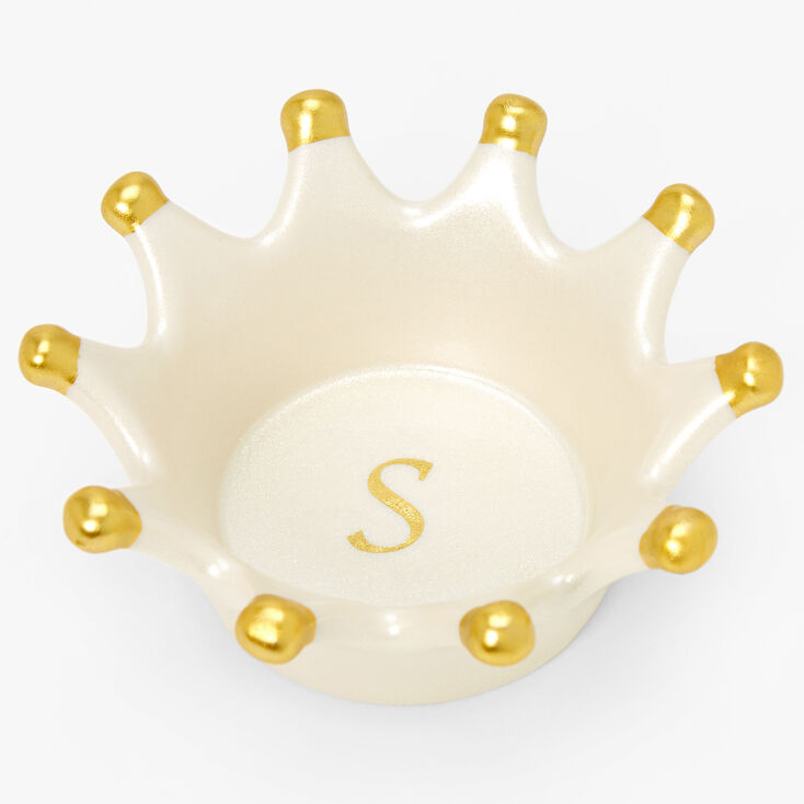 Crown Initial Jewellery Holder Tray - S,